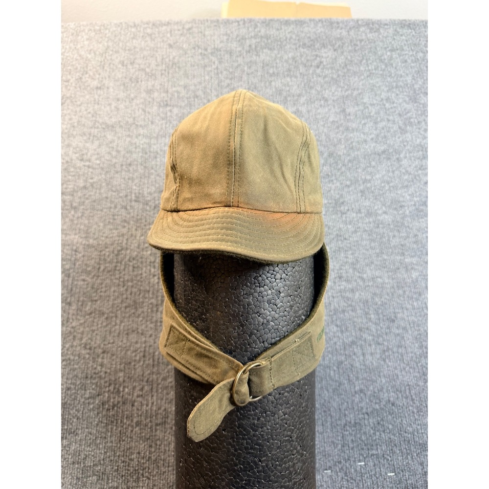 Filson Tin Cloth Wildfowl Hat M Green Waxed Cotton Wool Lined Hunting USA Made